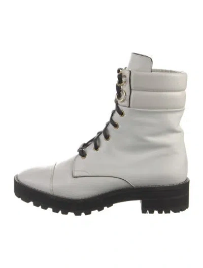 Pre-owned Stuart Weitzman Leather Combat Boots In Multi