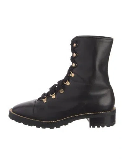 Pre-owned Stuart Weitzman Leather Combat Boots In Multi