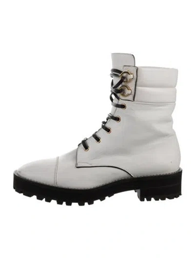 Pre-owned Stuart Weitzman Leather Combat Boots In Multi