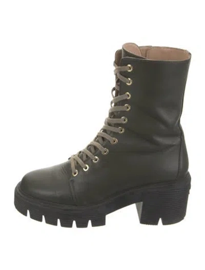 Pre-owned Stuart Weitzman Leather Combat Boots In Multi