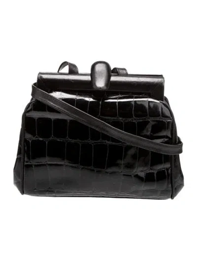 Pre-owned Stuart Weitzman Leather Crossbody Bag In Black