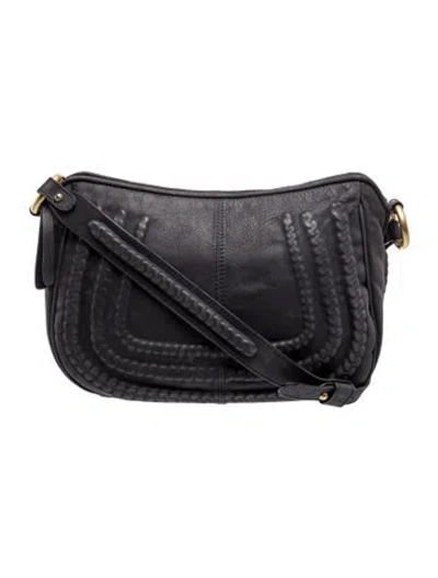 Pre-owned Stuart Weitzman Leather Crossbody Bag In Black