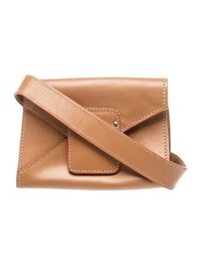 Pre-owned Stuart Weitzman Leather Crossbody Bag In Brown