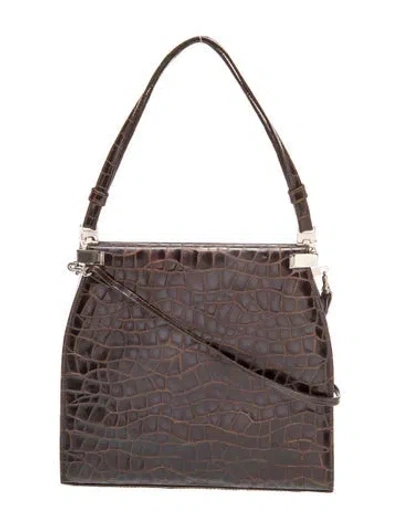 Pre-owned Stuart Weitzman Leather Crossbody Bag In Brown