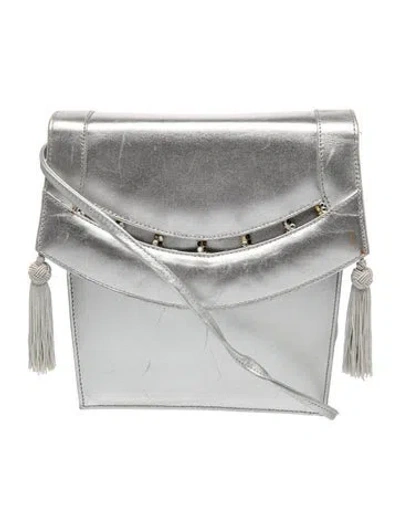 Pre-owned Stuart Weitzman Leather Crossbody Bag In Gray