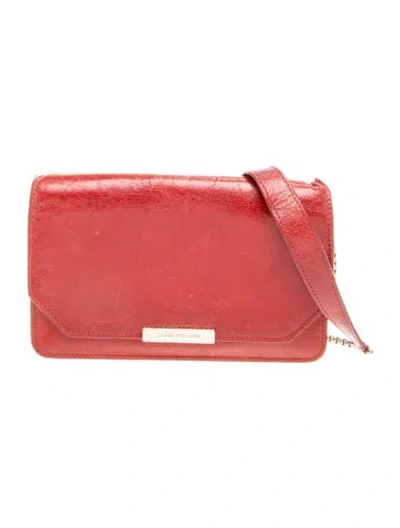 Pre-owned Stuart Weitzman Leather Crossbody Bag In Red