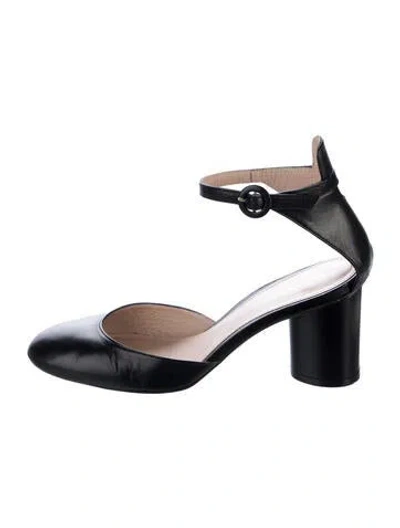Pre-owned Stuart Weitzman Leather D'orsay Pumps In Black