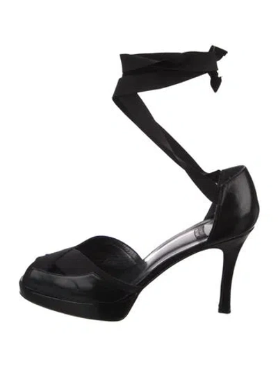 Pre-owned Stuart Weitzman Leather D'orsay Pumps In Black