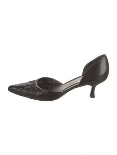 Pre-owned Stuart Weitzman Leather D'orsay Pumps In Brown