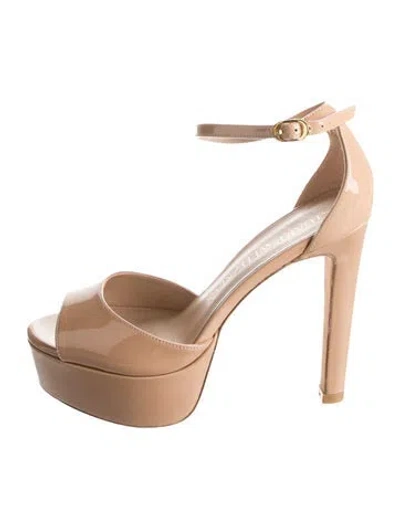 Pre-owned Stuart Weitzman Leather D'orsay Pumps In Neutral