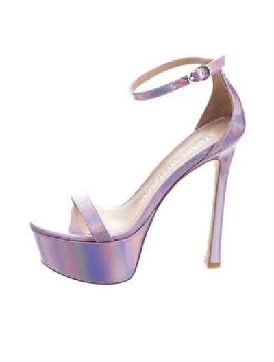Pre-owned Stuart Weitzman Leather D'orsay Pumps In Purple