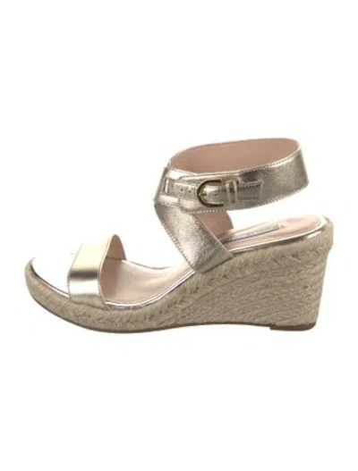 Pre-owned Stuart Weitzman Leather Espadrilles