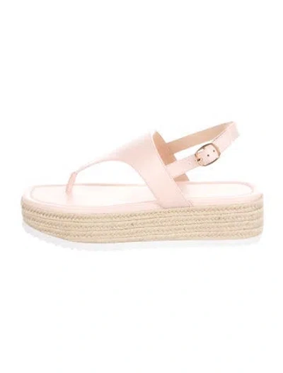 Pre-owned Stuart Weitzman Leather Espadrilles In Brown