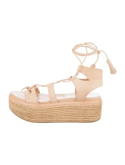Pre-owned Stuart Weitzman Leather Espadrilles In Brown