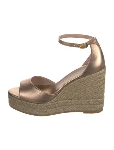 Pre-owned Stuart Weitzman Leather Espadrilles In Brown