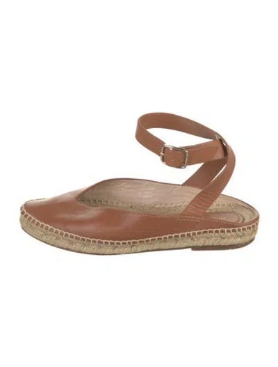 Pre-owned Stuart Weitzman Leather Espadrilles In Brown