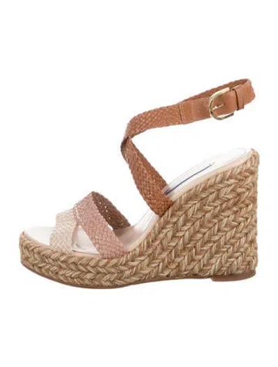 Pre-owned Stuart Weitzman Leather Espadrilles In Brown