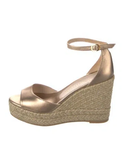 Pre-owned Stuart Weitzman Leather Espadrilles In Brown