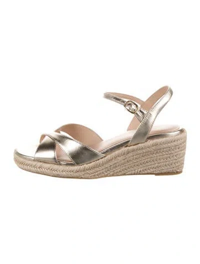 Pre-owned Stuart Weitzman Leather Espadrilles In Clear