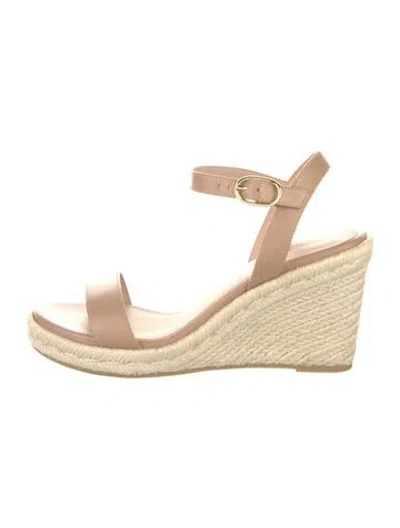 Pre-owned Stuart Weitzman Leather Espadrilles In Neutral