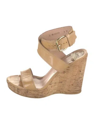 Pre-owned Stuart Weitzman Leather Espadrilles In Neutral