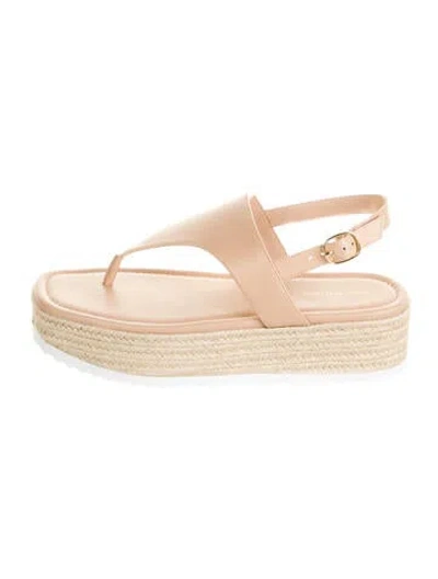 Pre-owned Stuart Weitzman Leather Espadrilles In Neutral