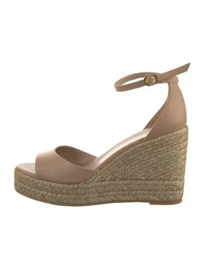 Pre-owned Stuart Weitzman Leather Espadrilles In Neutral