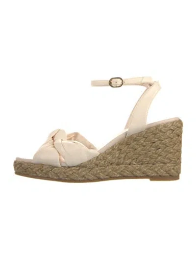Pre-owned Stuart Weitzman Leather Espadrilles In Neutral
