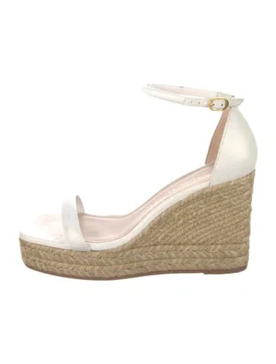Pre-owned Stuart Weitzman Leather Espadrilles In Neutral