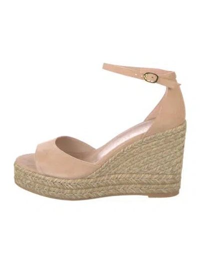 Pre-owned Stuart Weitzman Leather Espadrilles In Neutral