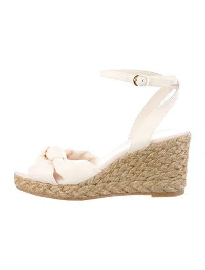 Pre-owned Stuart Weitzman Leather Espadrilles In Neutral