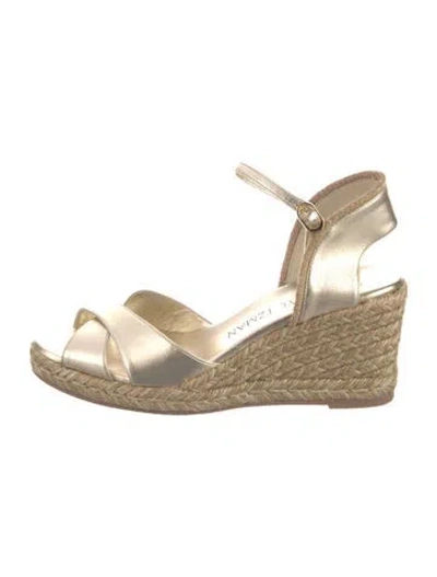 Pre-owned Stuart Weitzman Leather Espadrilles In Neutral