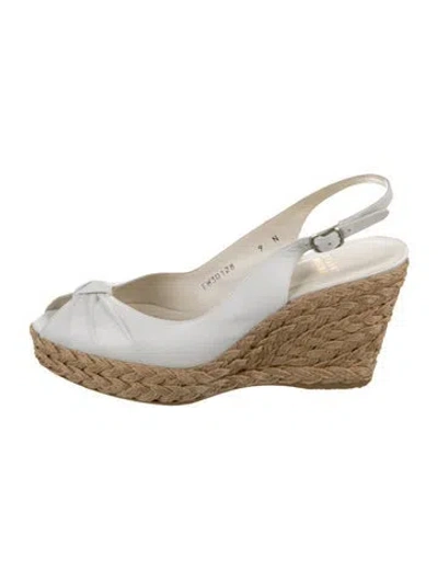 Pre-owned Stuart Weitzman Leather Espadrilles In Neutral