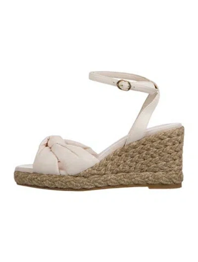 Pre-owned Stuart Weitzman Leather Espadrilles In Neutral