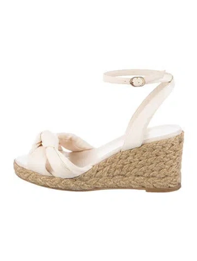 Pre-owned Stuart Weitzman Leather Espadrilles In Neutrals