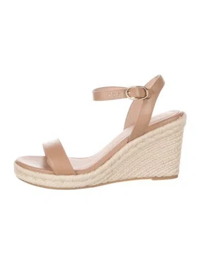 Pre-owned Stuart Weitzman Leather Espadrilles In Neutrals