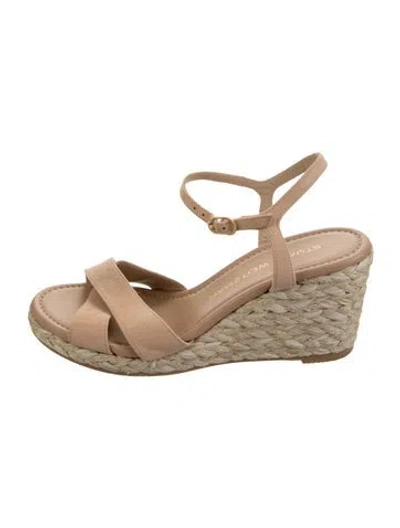 Pre-owned Stuart Weitzman Leather Espadrilles In Neutrals