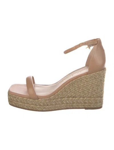 Pre-owned Stuart Weitzman Leather Espadrilles In Neutrals