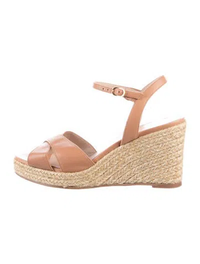Pre-owned Stuart Weitzman Leather Espadrilles In Neutrals