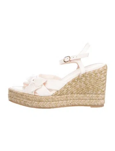Pre-owned Stuart Weitzman Leather Espadrilles In Neutrals/white