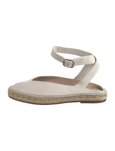 Pre-owned Stuart Weitzman Leather Espadrilles In White
