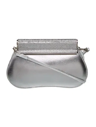 Pre-owned Stuart Weitzman Leather Evening Bag In Silver