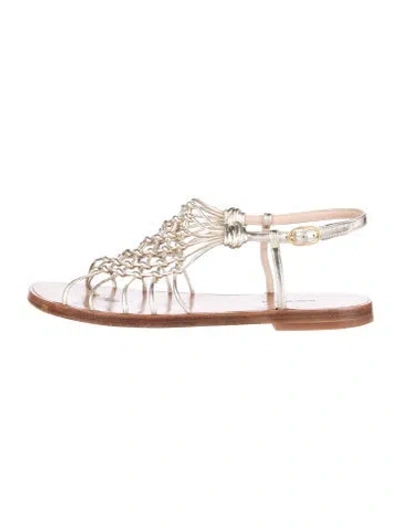 Pre-owned Stuart Weitzman Leather Gladiator Sandals