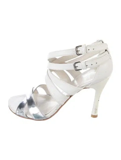 Pre-owned Stuart Weitzman Leather Gladiator Sandals In Multi