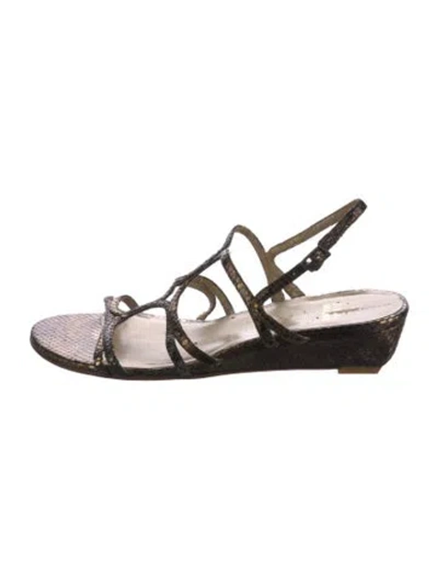 Pre-owned Stuart Weitzman Leather Gladiator Sandals In Multi