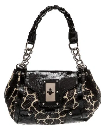Pre-owned Stuart Weitzman Leather Hobo In Black/neutrals