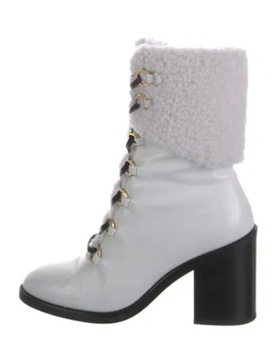 Pre-owned Stuart Weitzman Leather Lace-up Boots In Multi