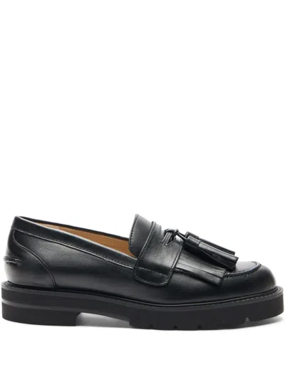 STUART WEITZMAN LEATHER LOAFERS