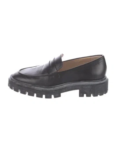 Pre-owned Stuart Weitzman Leather Loafers In Blue