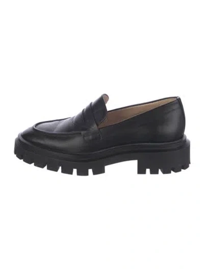Pre-owned Stuart Weitzman Leather Loafers In Blue